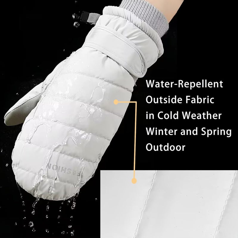 IZUS Women Ski-Gloves Plus-Velvet-Thickened Winter-Mittens Cold-Weather-Gloves Non-Slip-Palm Water-Repellent Outdoor Warm - Image 5